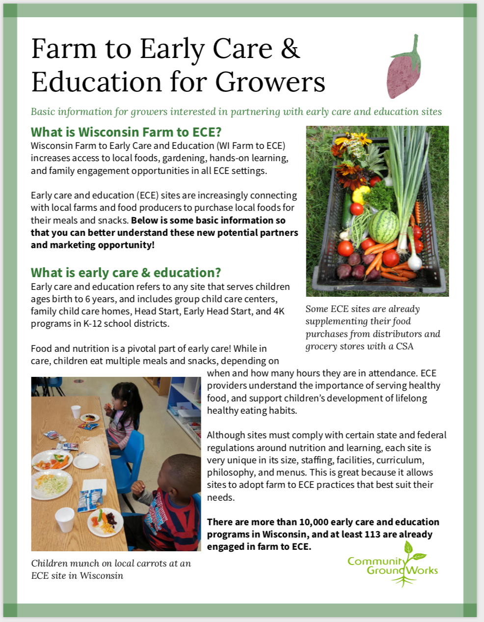 Farm to Early Care & Education for Growers
